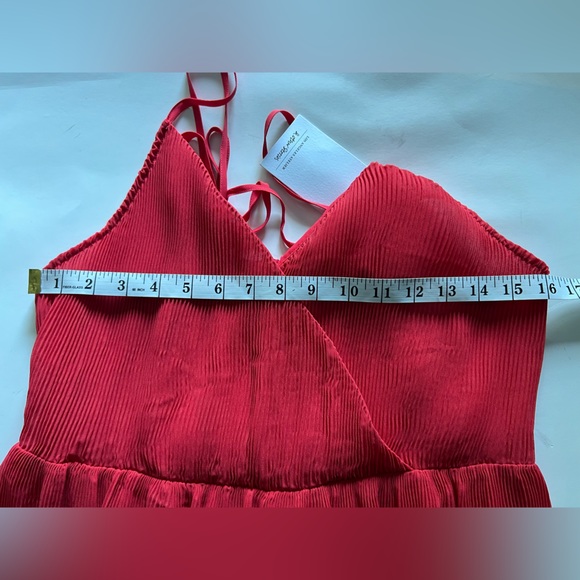 & Other Stories Women's red 100% POLYESTER Midi Dress size 12 Color red - Picture 12 of 16